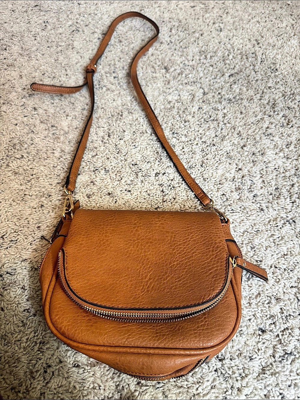 Moda Luxe Brown Crossbody Bag